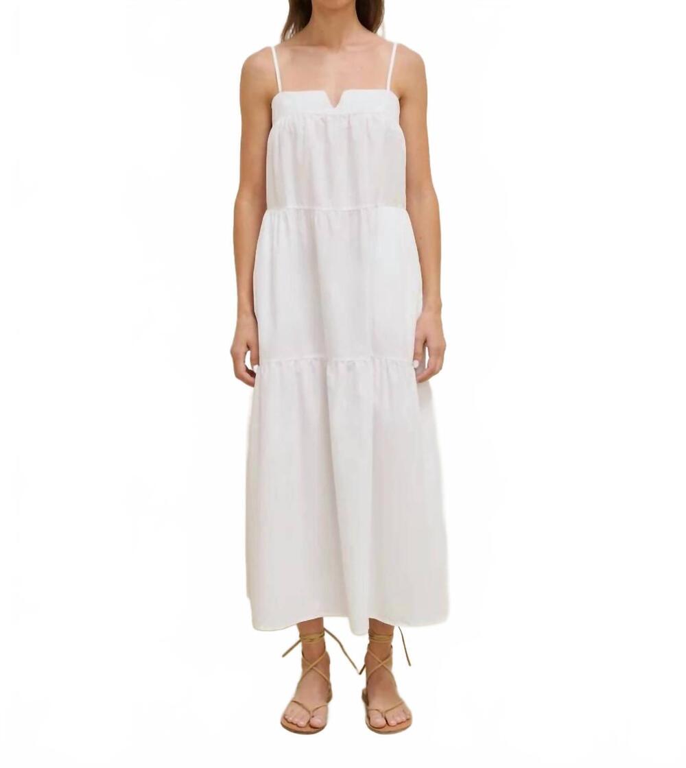 NEW NATION LTD meadow midi dress in white